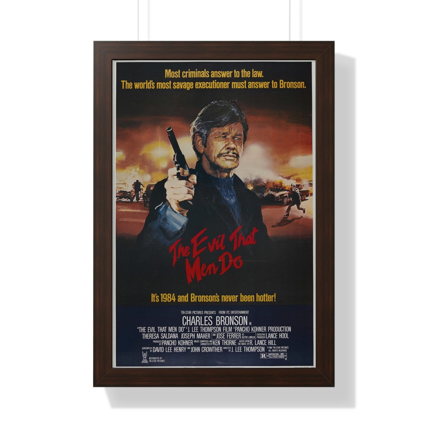 THE EVIL THAT MEN DO 1984 - Framed Movie Poster-16″ x 24″-The Sticker Space