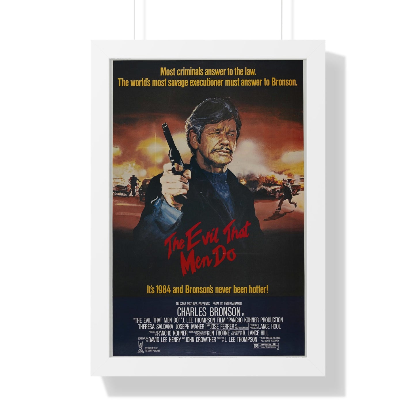 THE EVIL THAT MEN DO 1984 - Framed Movie Poster-16″ x 24″-The Sticker Space