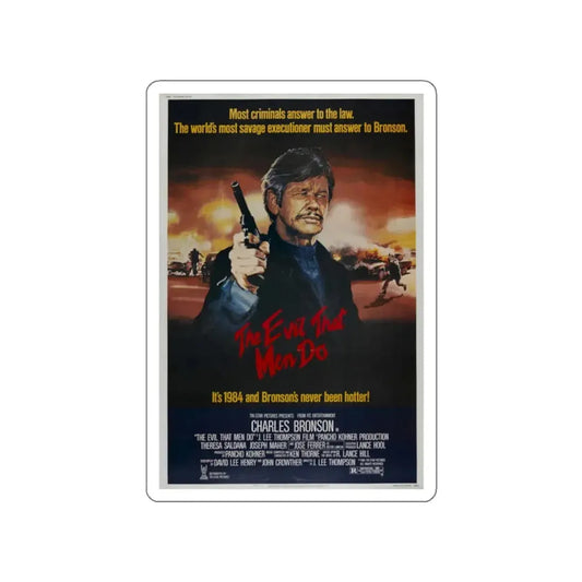 THE EVIL THAT MEN DO 1984 Movie Poster STICKER Vinyl Die-Cut Decal 2 Inch - The Sticker Space
