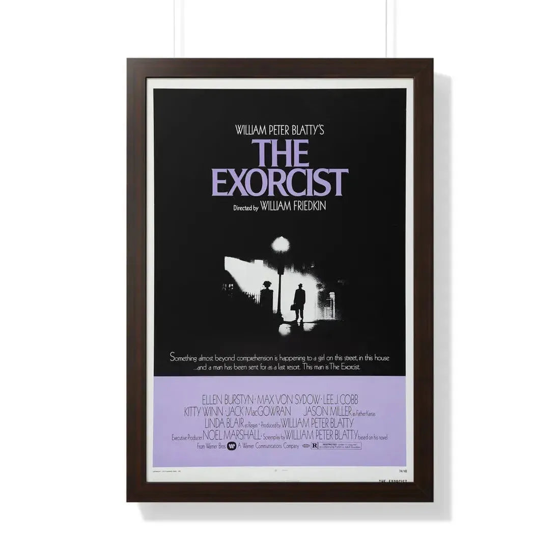 THE EXORCIST 1973 - Framed Movie Poster 20" x 30" Walnut - The Sticker Space