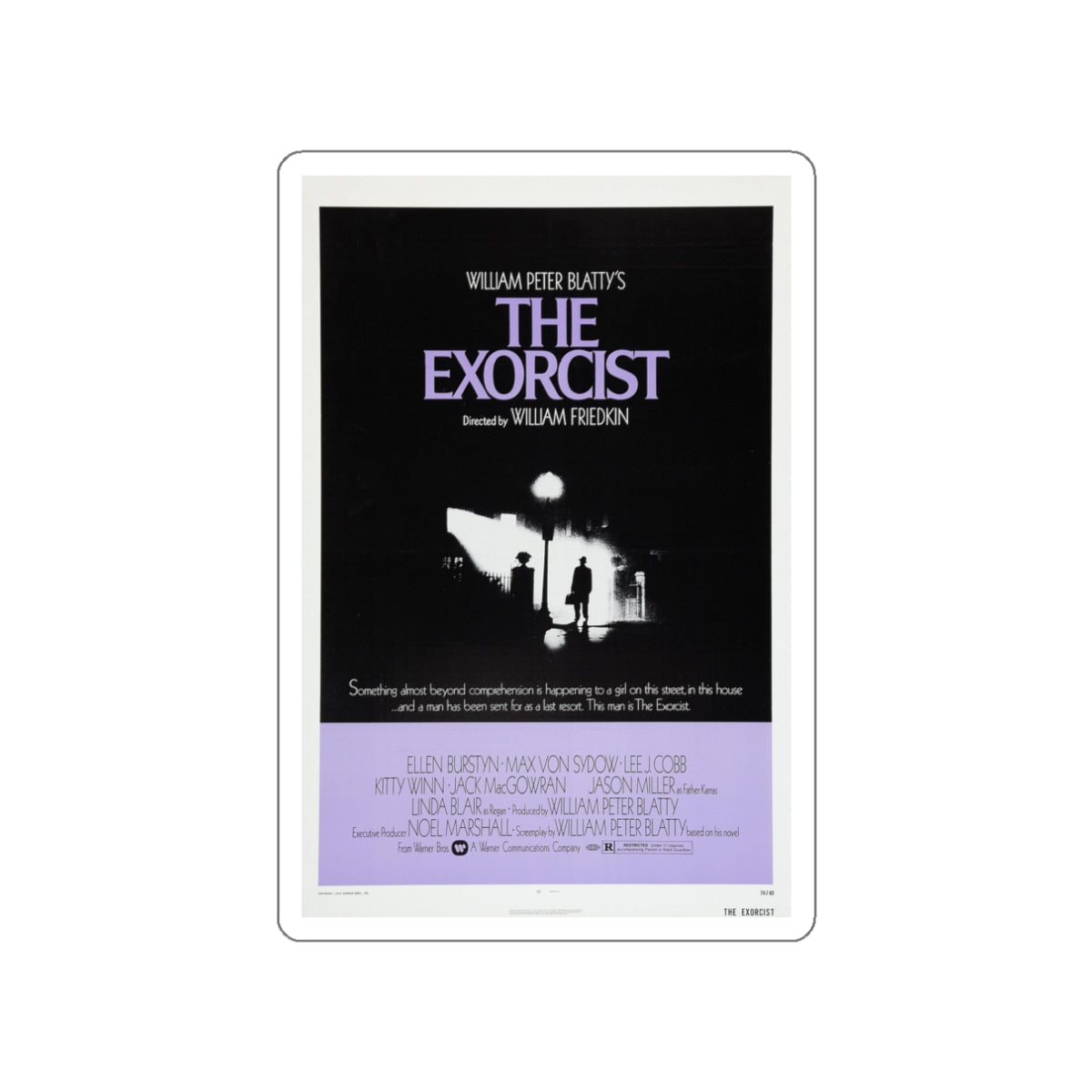 THE EXORCIST 1973 Movie Poster STICKER Vinyl Die-Cut Decal-White-The Sticker Space