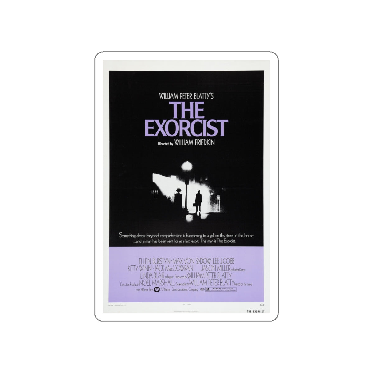 THE EXORCIST 1973 Movie Poster STICKER Vinyl Die-Cut Decal-White-The Sticker Space