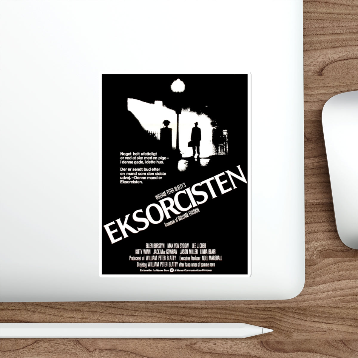 THE EXORCIST (DANISH) 1973 Movie Poster STICKER Vinyl Die-Cut Decal-The Sticker Space