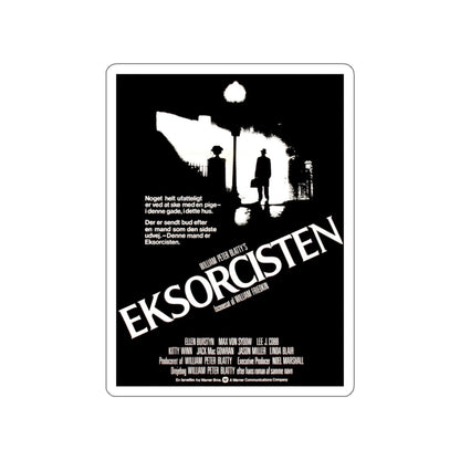 THE EXORCIST (DANISH) 1973 Movie Poster STICKER Vinyl Die-Cut Decal-White-The Sticker Space