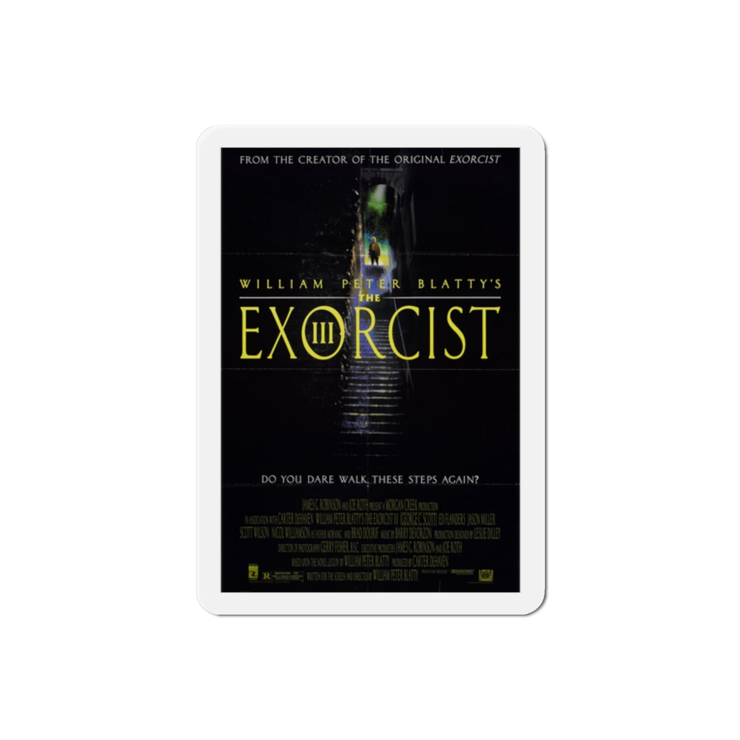 The Exorcist III 1990 Movie Poster Die-Cut Magnet-2" x 2"-The Sticker Space