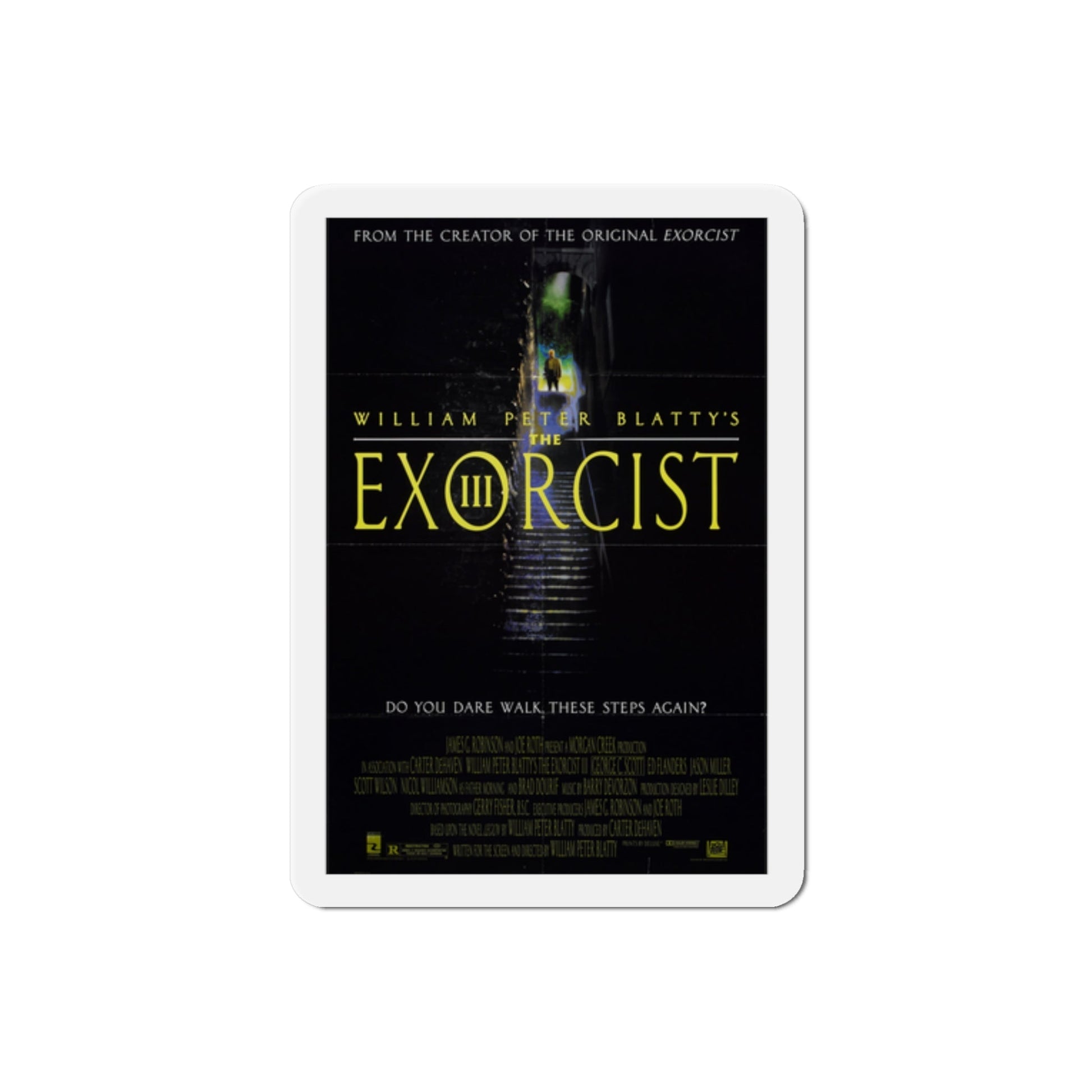 The Exorcist III 1990 Movie Poster Die-Cut Magnet-2" x 2"-The Sticker Space