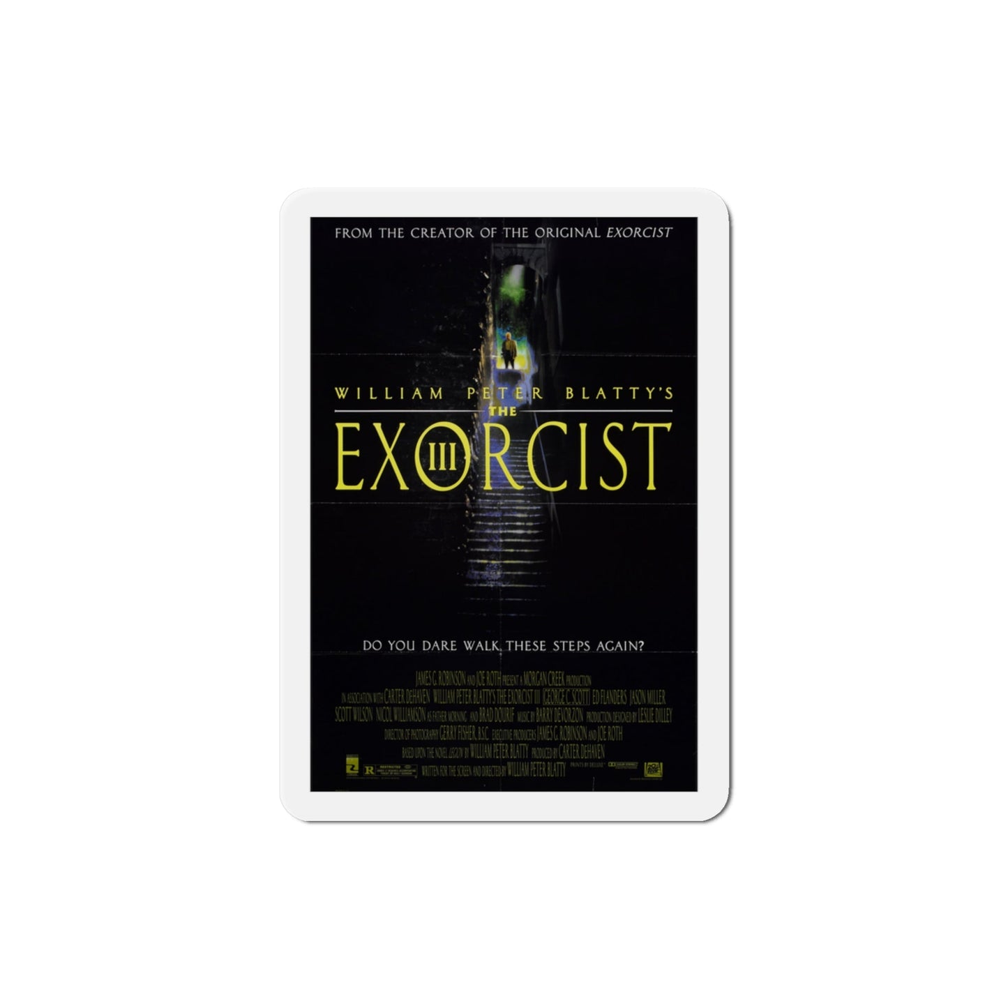 The Exorcist III 1990 Movie Poster Die-Cut Magnet-3" x 3"-The Sticker Space