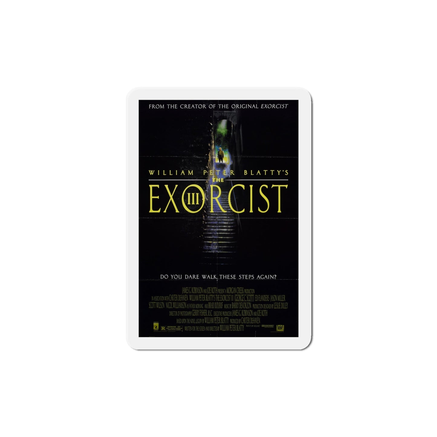 The Exorcist III 1990 Movie Poster Die-Cut Magnet-6 Inch-The Sticker Space