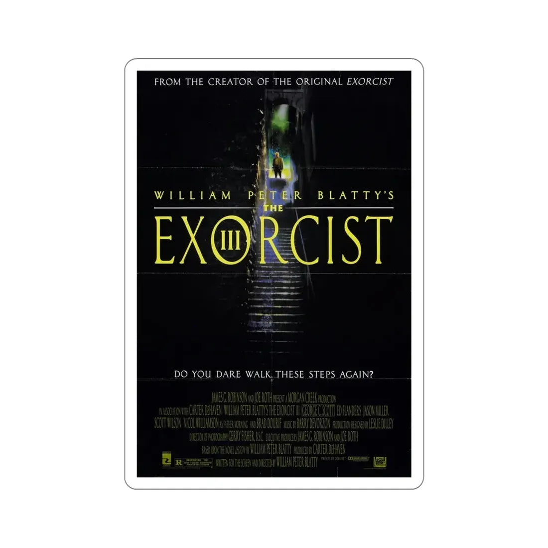 The Exorcist III 1990 Movie Poster STICKER Vinyl Die-Cut Decal 6 Inch - The Sticker Space