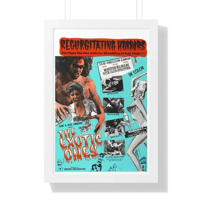 THE EXOTIC ONES (THE MONSTER AND THE STRIPPER) 1968 - Framed Movie Poster 16″ x 24″ White - The Sticker Space