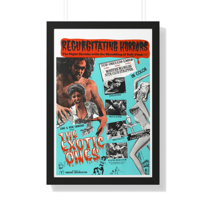 THE EXOTIC ONES (THE MONSTER AND THE STRIPPER) 1968 - Framed Movie Poster-20" x 30"-The Sticker Space