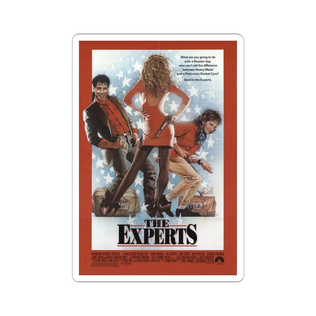 The Experts 1989 Movie Poster - STICKER Vinyl Kiss-Cut Decal 6 Inch White - The Sticker Space