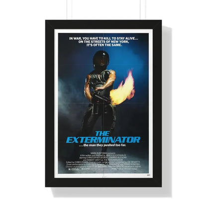 THE EXTERMINATOR 1980 - Framed Movie Poster 16″ x 24″ Black - The Sticker Space
