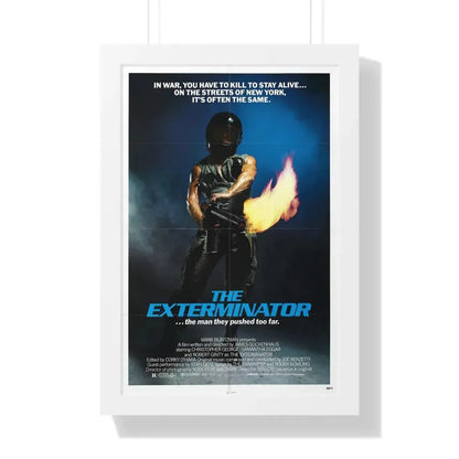 THE EXTERMINATOR 1980 - Framed Movie Poster 16″ x 24″ White - The Sticker Space