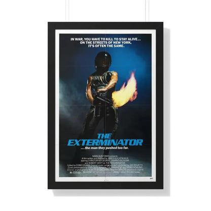 THE EXTERMINATOR 1980 - Framed Movie Poster 20" x 30" Black - The Sticker Space