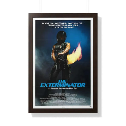 THE EXTERMINATOR 1980 - Framed Movie Poster 20" x 30" Walnut - The Sticker Space