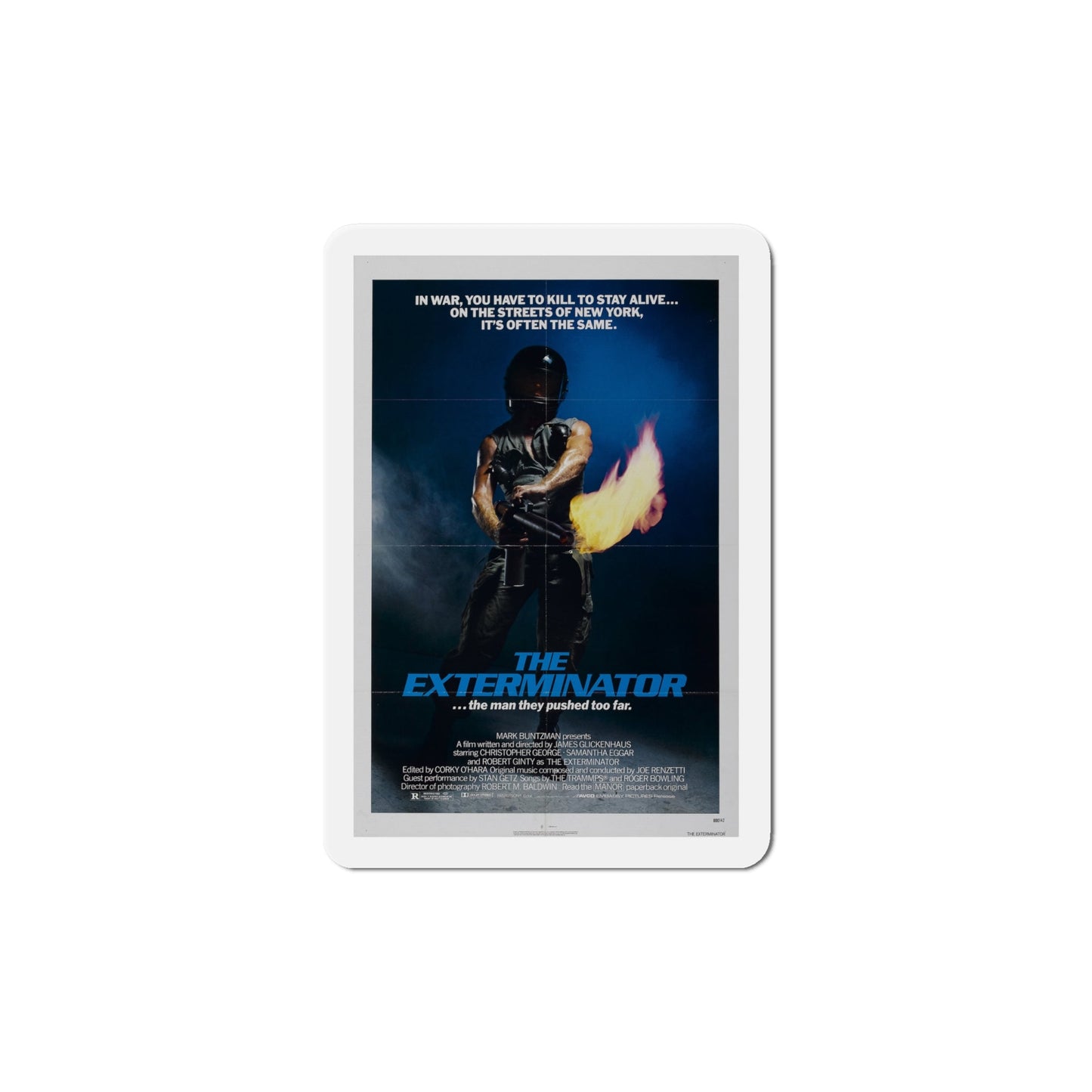 The Exterminator 1980 Movie Poster Die-Cut Magnet-6 × 6"-The Sticker Space