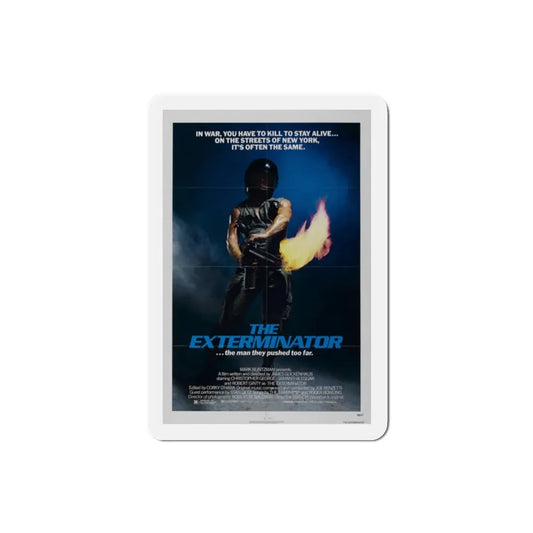 The Exterminator 1980 Movie Poster Refrigerator Magnet 2 Inch - The Sticker Space