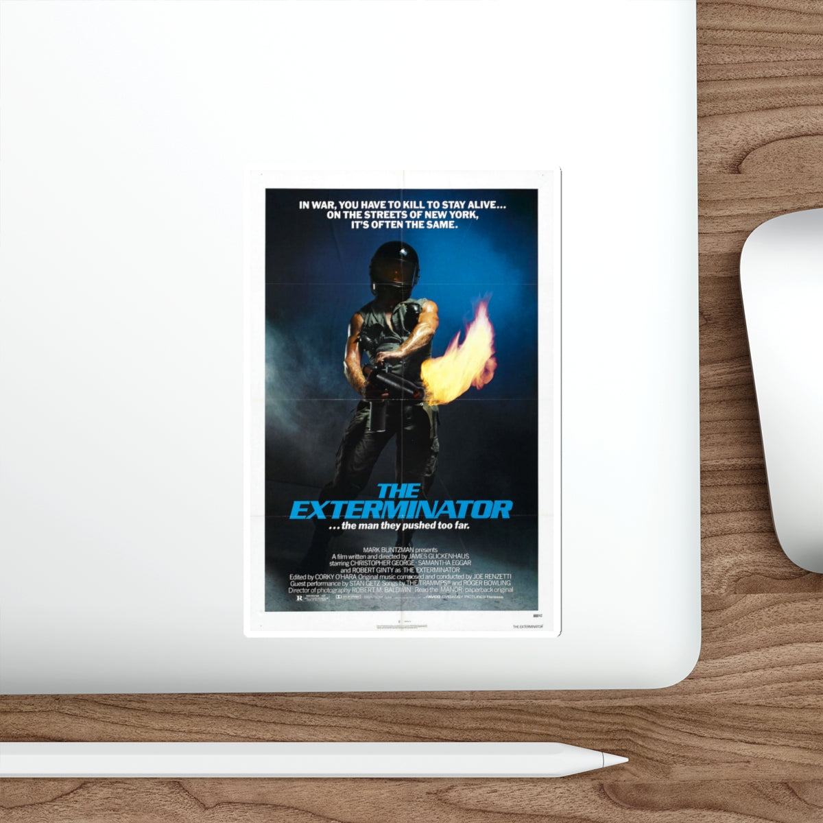 THE EXTERMINATOR 1980 Movie Poster STICKER Vinyl Die-Cut Decal-The Sticker Space