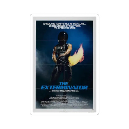 The Exterminator 1980 Movie Poster - STICKER Vinyl Kiss-Cut Decal 3 Inch White - The Sticker Space
