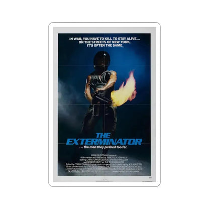 The Exterminator 1980 Movie Poster - STICKER Vinyl Kiss-Cut Decal 6 Inch White - The Sticker Space
