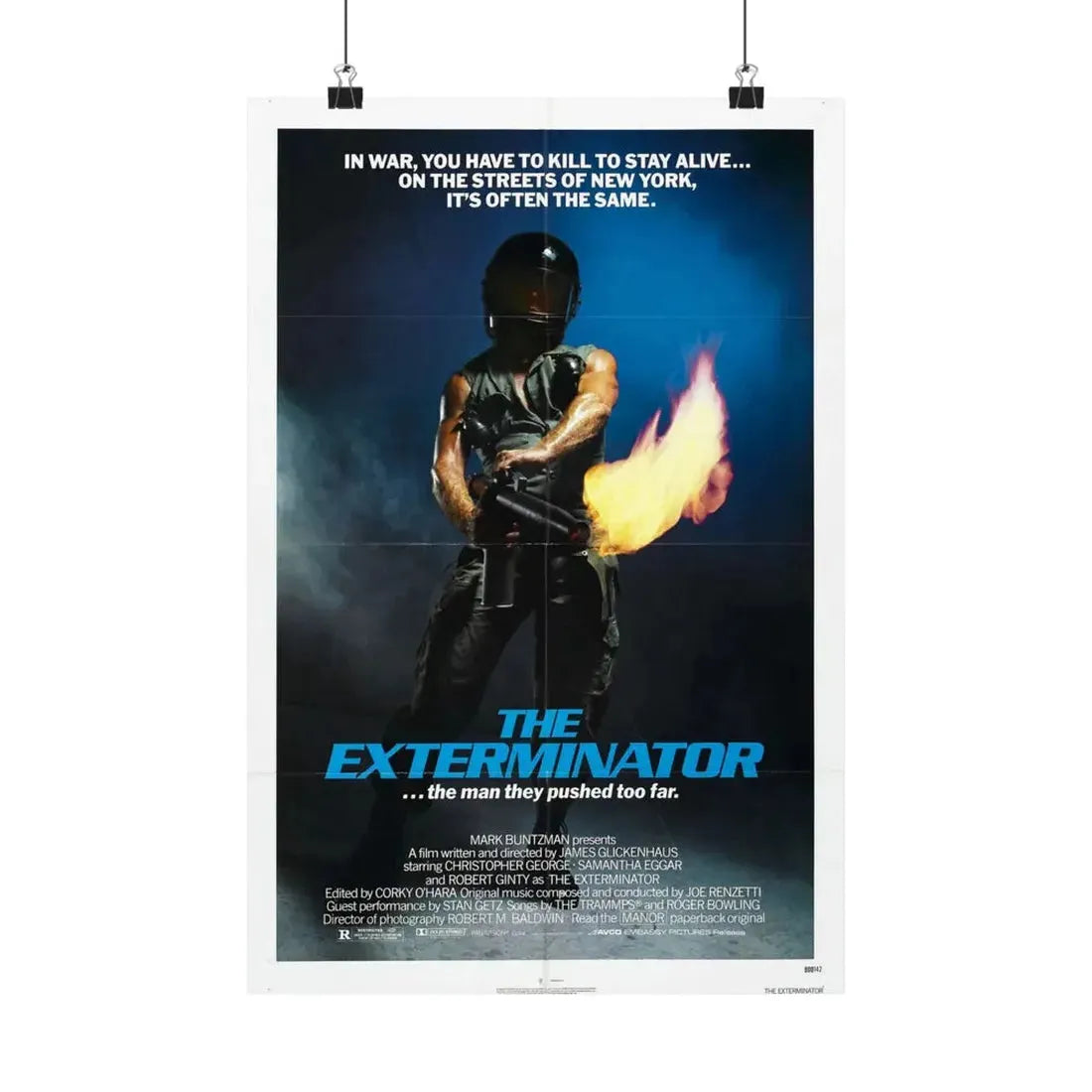 THE EXTERMINATOR 1980 - Paper Movie Poster 12″ x 18″ Matte - The Sticker Space