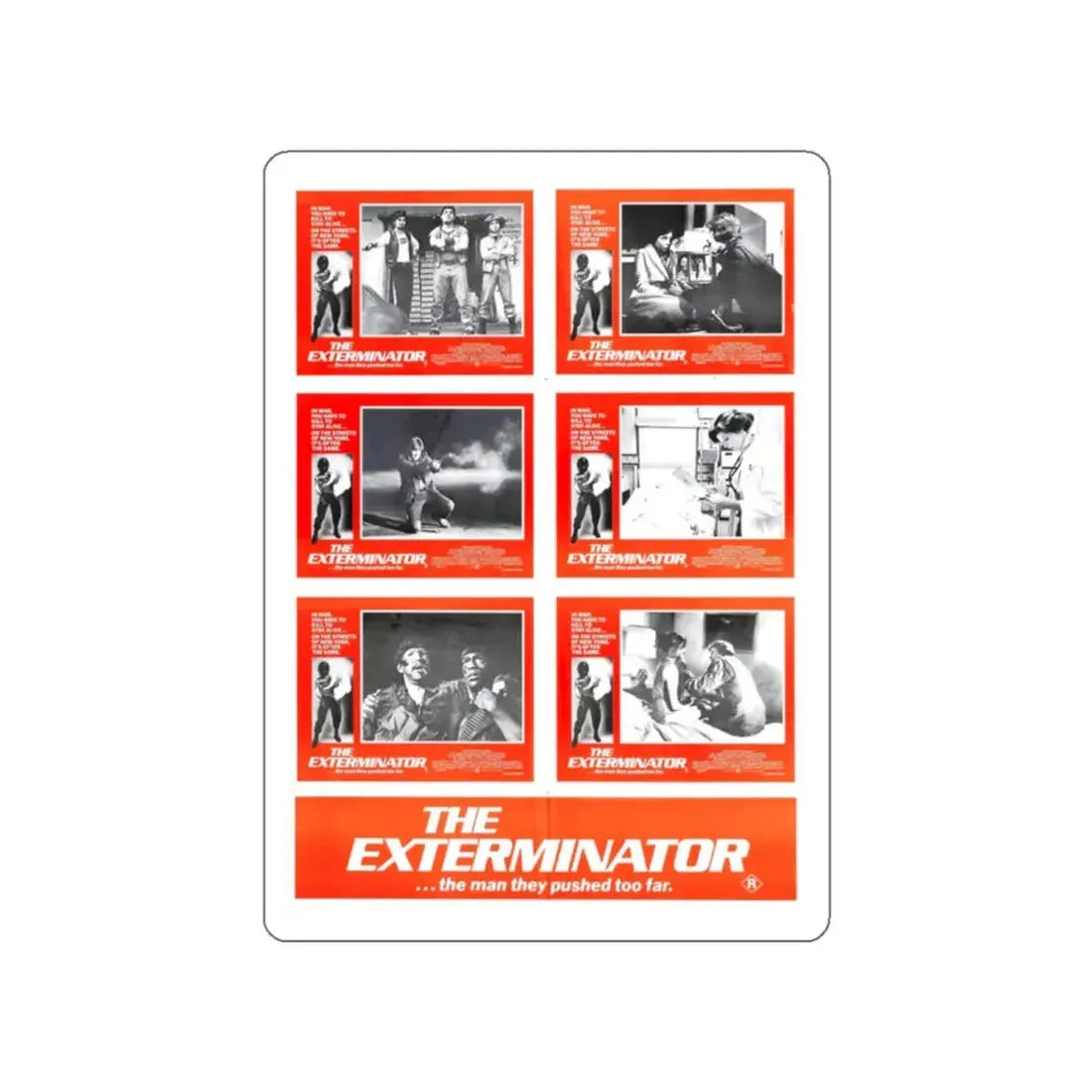 THE EXTERMINATOR (2) 1980 Movie Poster STICKER Vinyl Die-Cut Decal 2 Inch - The Sticker Space