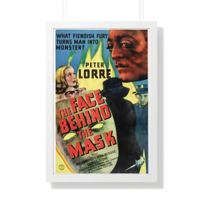 THE FACE BEHIND THE MASK 1941 - Framed Movie Poster 20" x 30" White - The Sticker Space