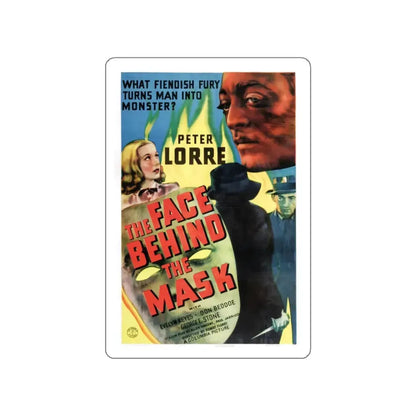THE FACE BEHIND THE MASK 1941 Movie Poster STICKER Vinyl Die-Cut Decal 4 Inch - The Sticker Space