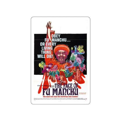 THE FACE OF  FU-MANCHU 1965 Movie Poster STICKER Vinyl Die-Cut Decal 3 Inch - The Sticker Space