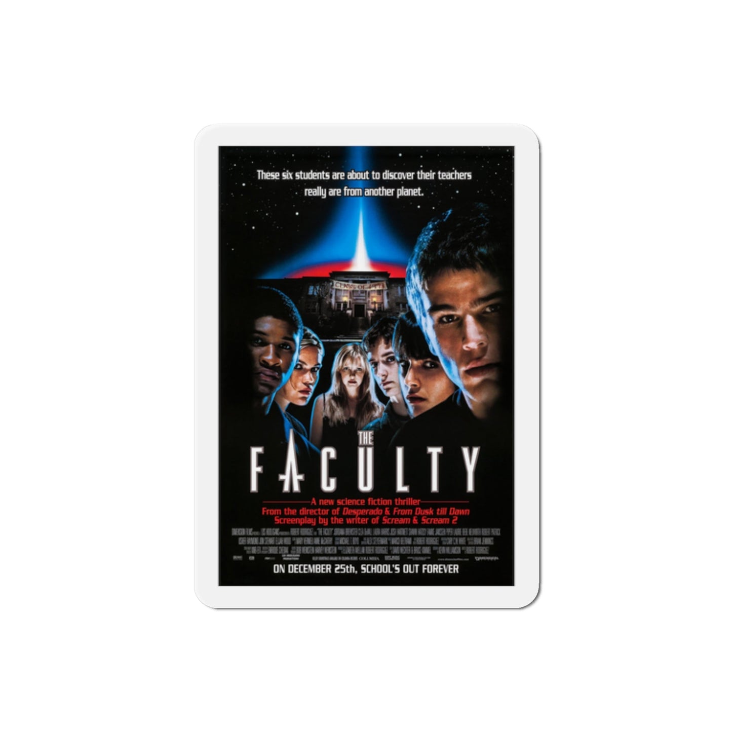 The Faculty 1998 Movie Poster Die-Cut Magnet-2" x 2"-The Sticker Space