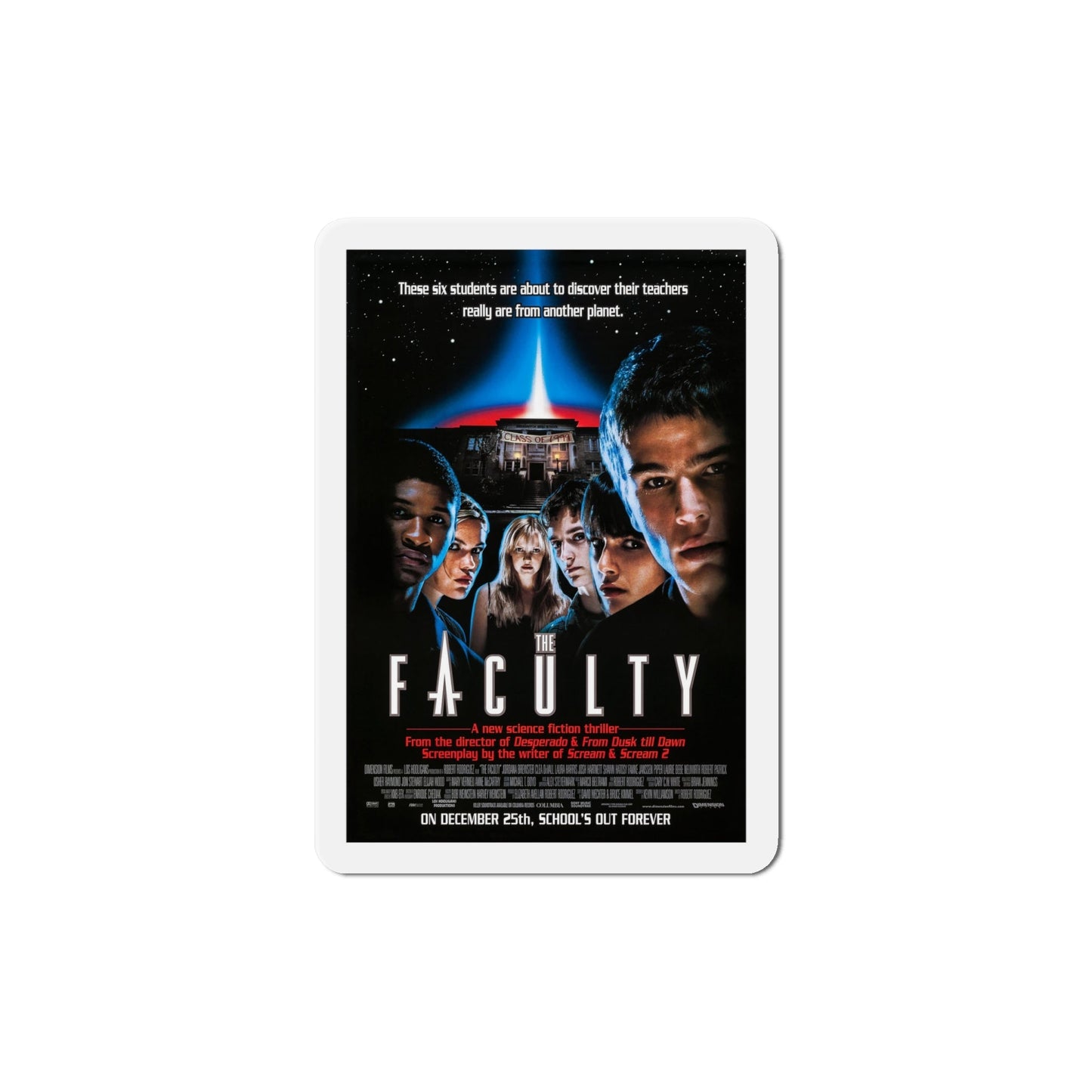 The Faculty 1998 Movie Poster Die-Cut Magnet-6 Inch-The Sticker Space