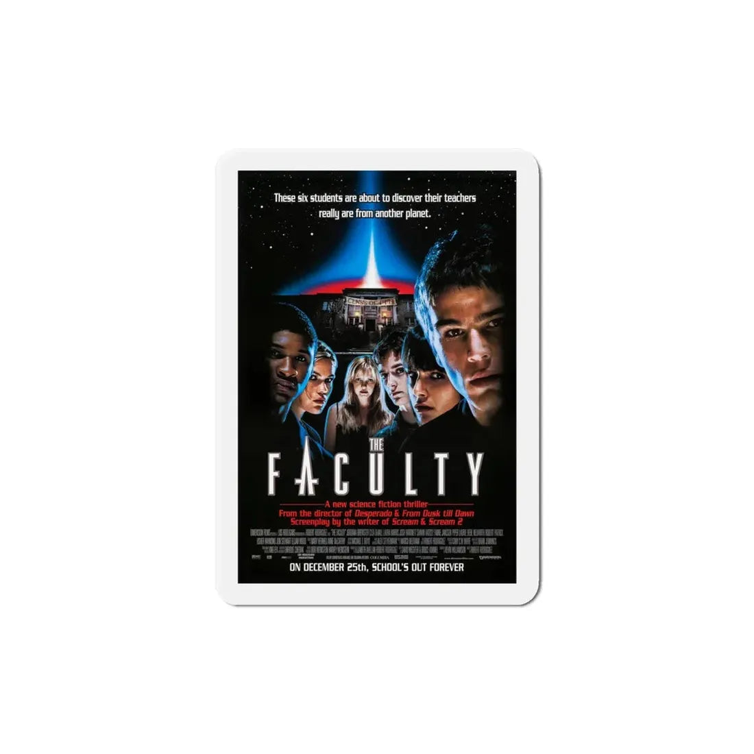 The Faculty 1998 Movie Poster Refrigerator Magnet 5 Inch - The Sticker Space