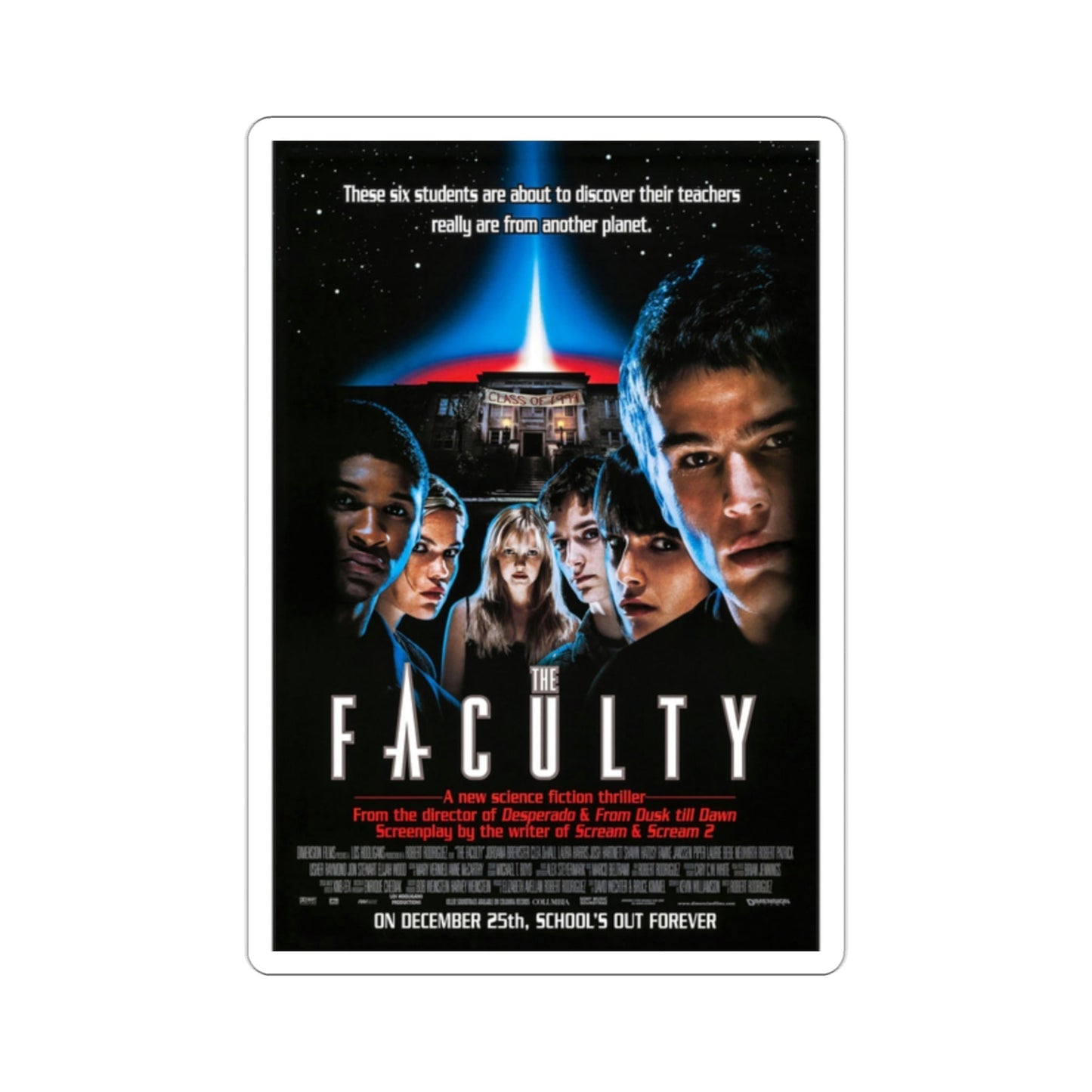 The Faculty 1998 Movie Poster STICKER Vinyl Die-Cut Decal-2 Inch-The Sticker Space