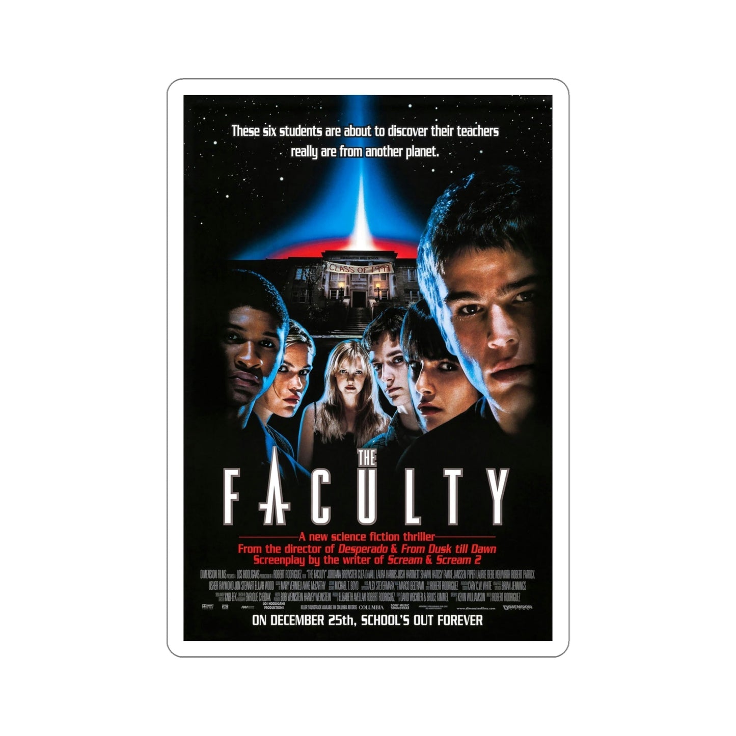 The Faculty 1998 Movie Poster STICKER Vinyl Die-Cut Decal-5 Inch-The Sticker Space