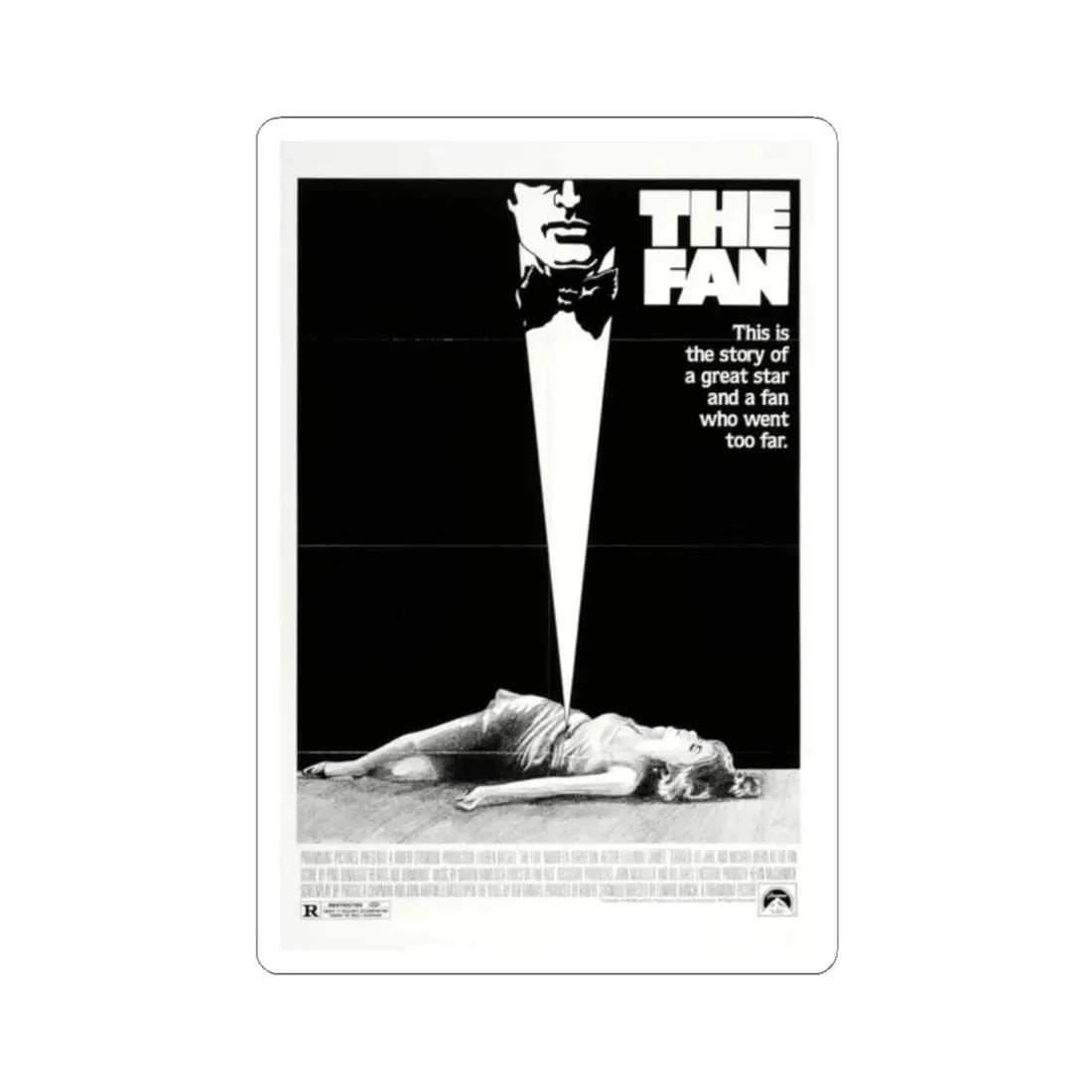 The Fan 1981 Movie Poster - STICKER Vinyl Kiss-Cut Decal 2 Inch White - The Sticker Space