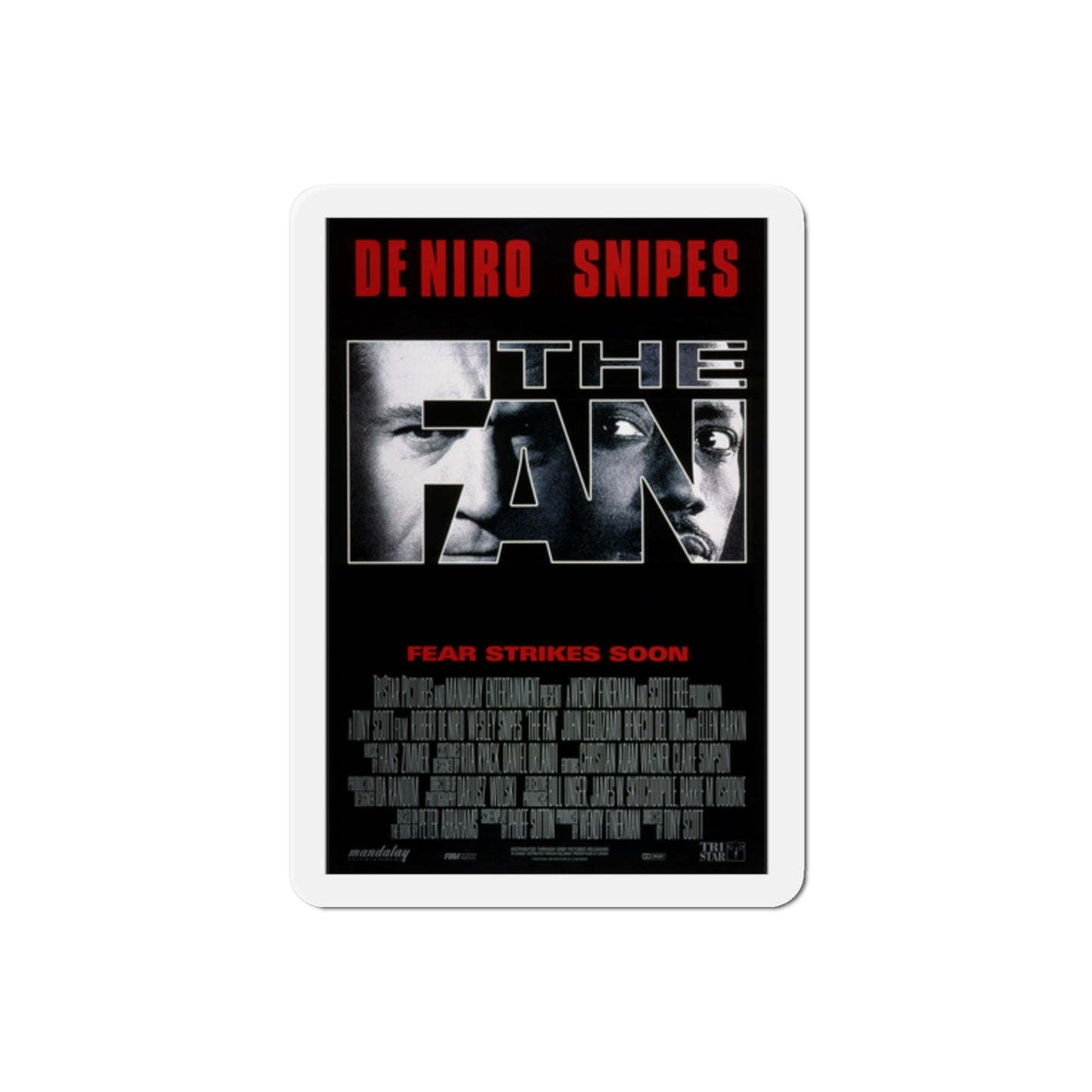 The Fan 1996 Movie Poster Die-Cut Magnet-2" x 2"-The Sticker Space