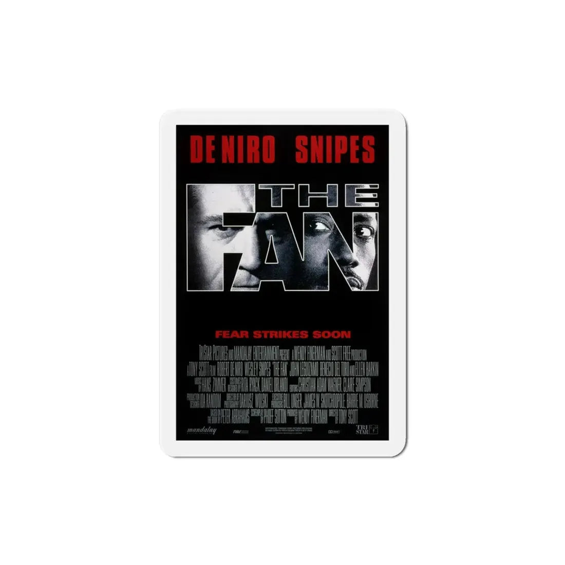 The Fan 1996 Movie Poster Refrigerator Magnet 4 Inch - The Sticker Space