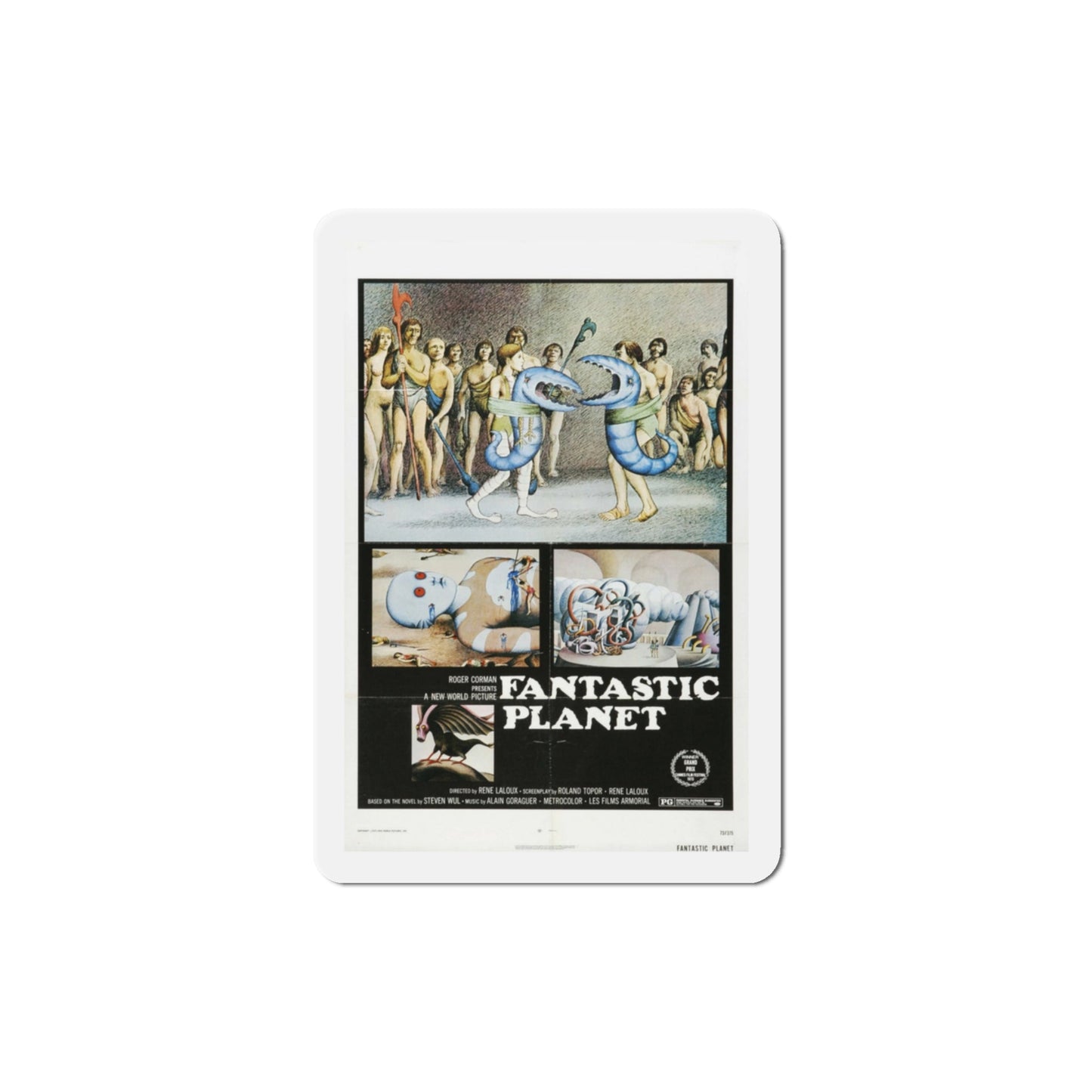 The Fantastic Planet 1973 Movie Poster Die-Cut Magnet-3" x 3"-The Sticker Space