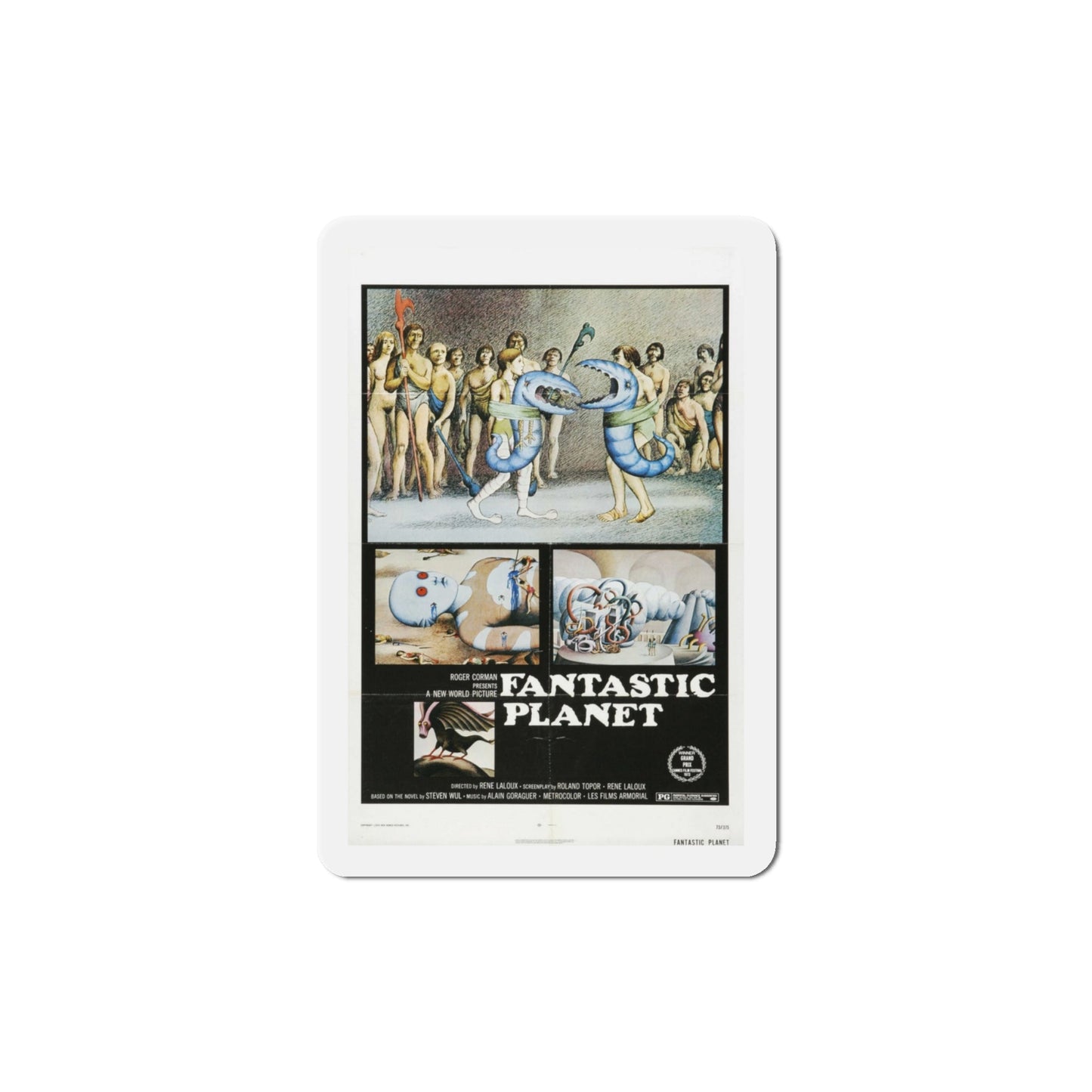 The Fantastic Planet 1973 Movie Poster Die-Cut Magnet-4" x 4"-The Sticker Space