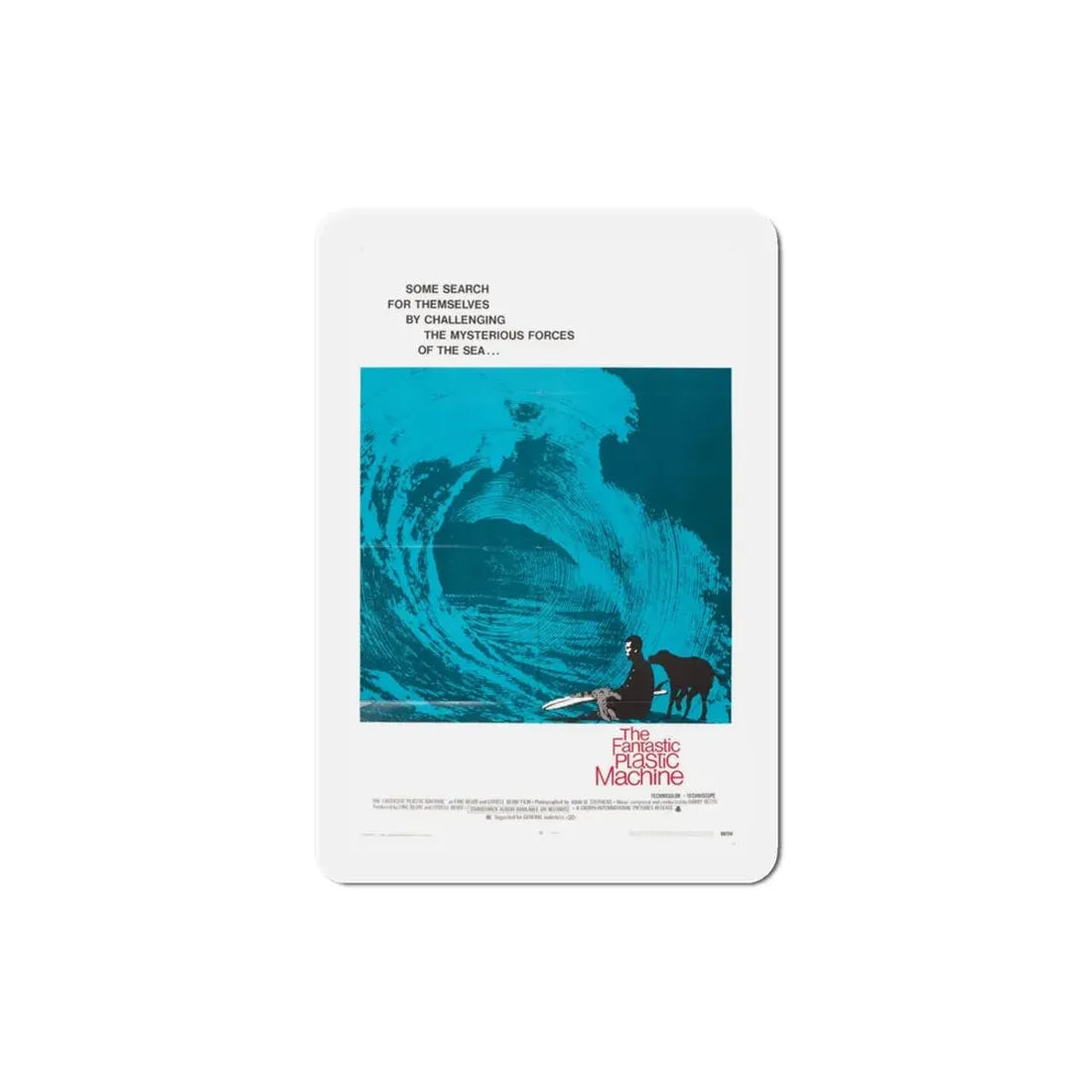 The Fantastic Plastic Machine 1969 Movie Poster Refrigerator Magnet 3 Inch - The Sticker Space