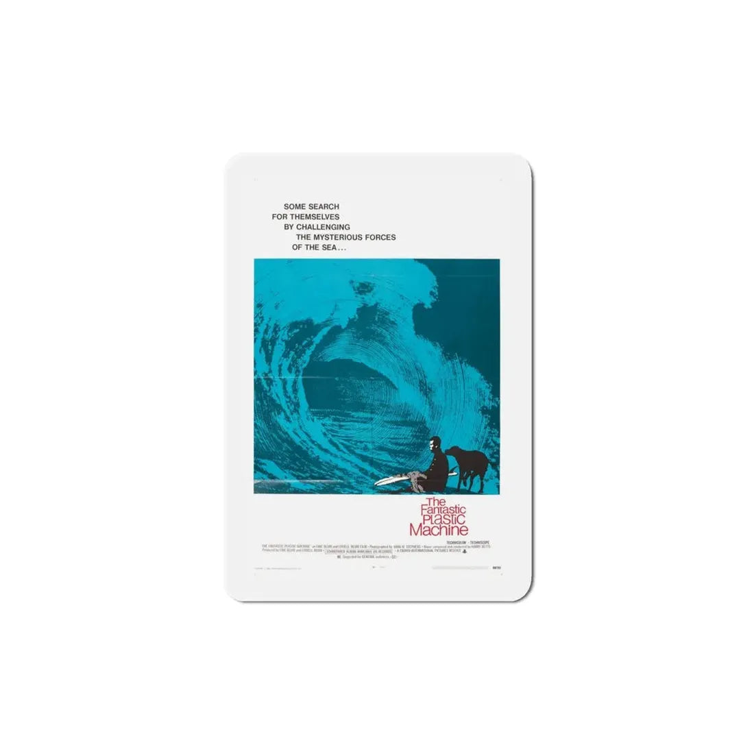 The Fantastic Plastic Machine 1969 Movie Poster Refrigerator Magnet 5 Inch - The Sticker Space