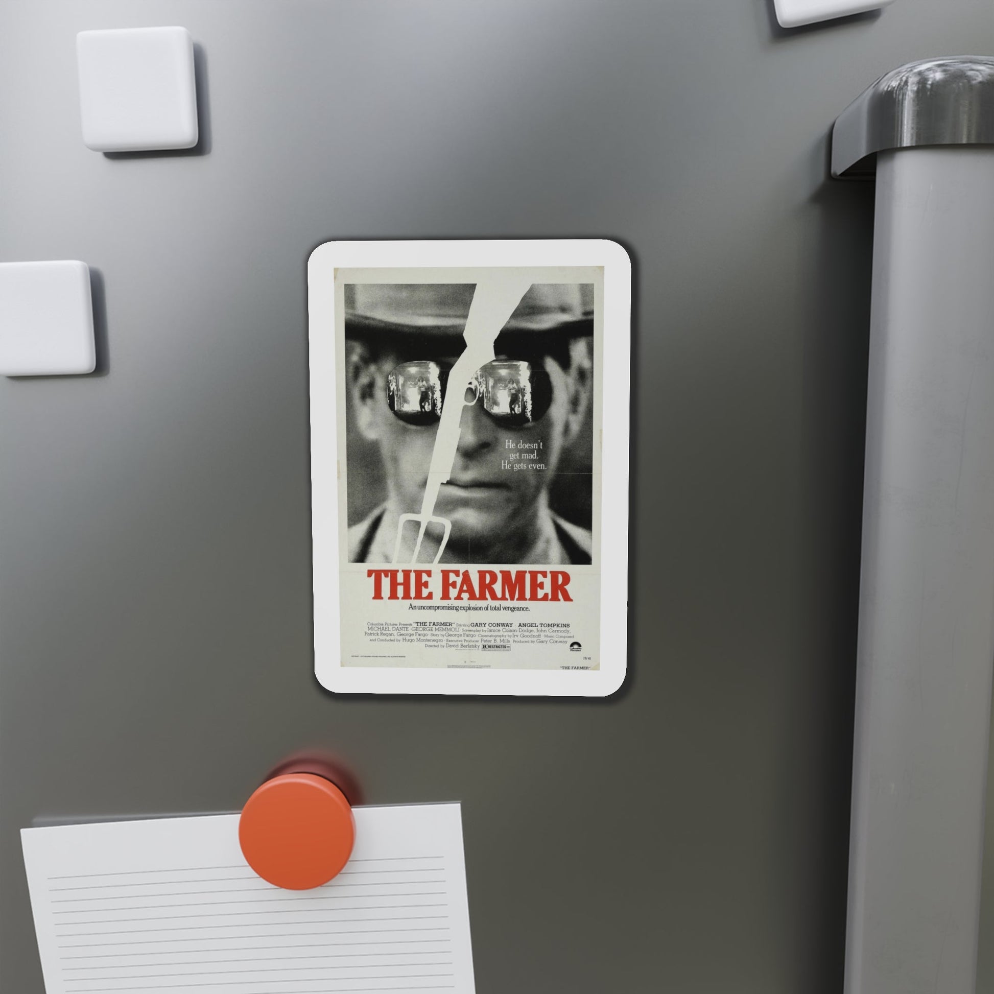 The Farmer 1977 Movie Poster Die-Cut Magnet-The Sticker Space