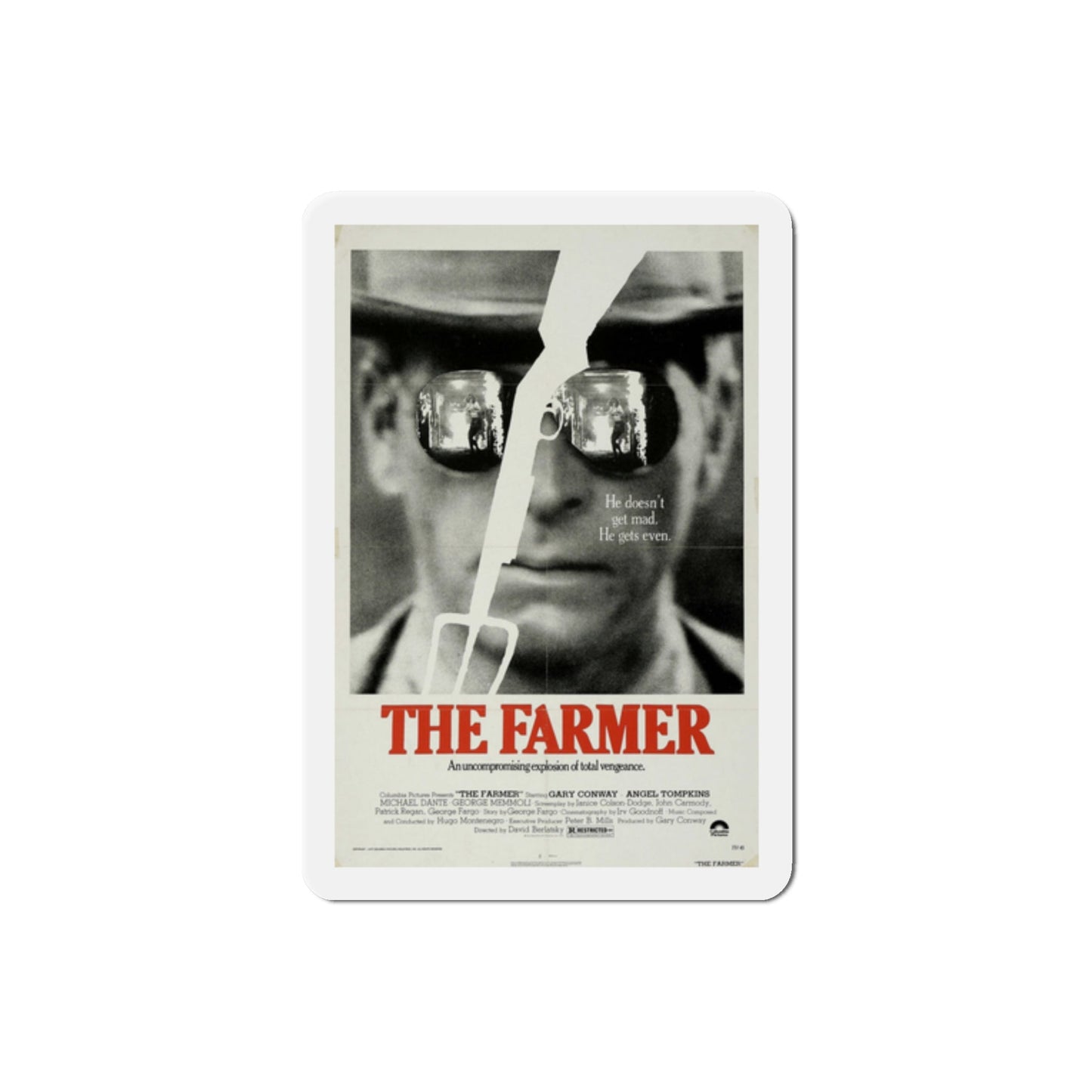 The Farmer 1977 Movie Poster Die-Cut Magnet-2" x 2"-The Sticker Space