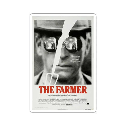 THE FARMER 1977 Movie Poster - STICKER Vinyl Kiss-Cut Decal 4 Inch White - The Sticker Space