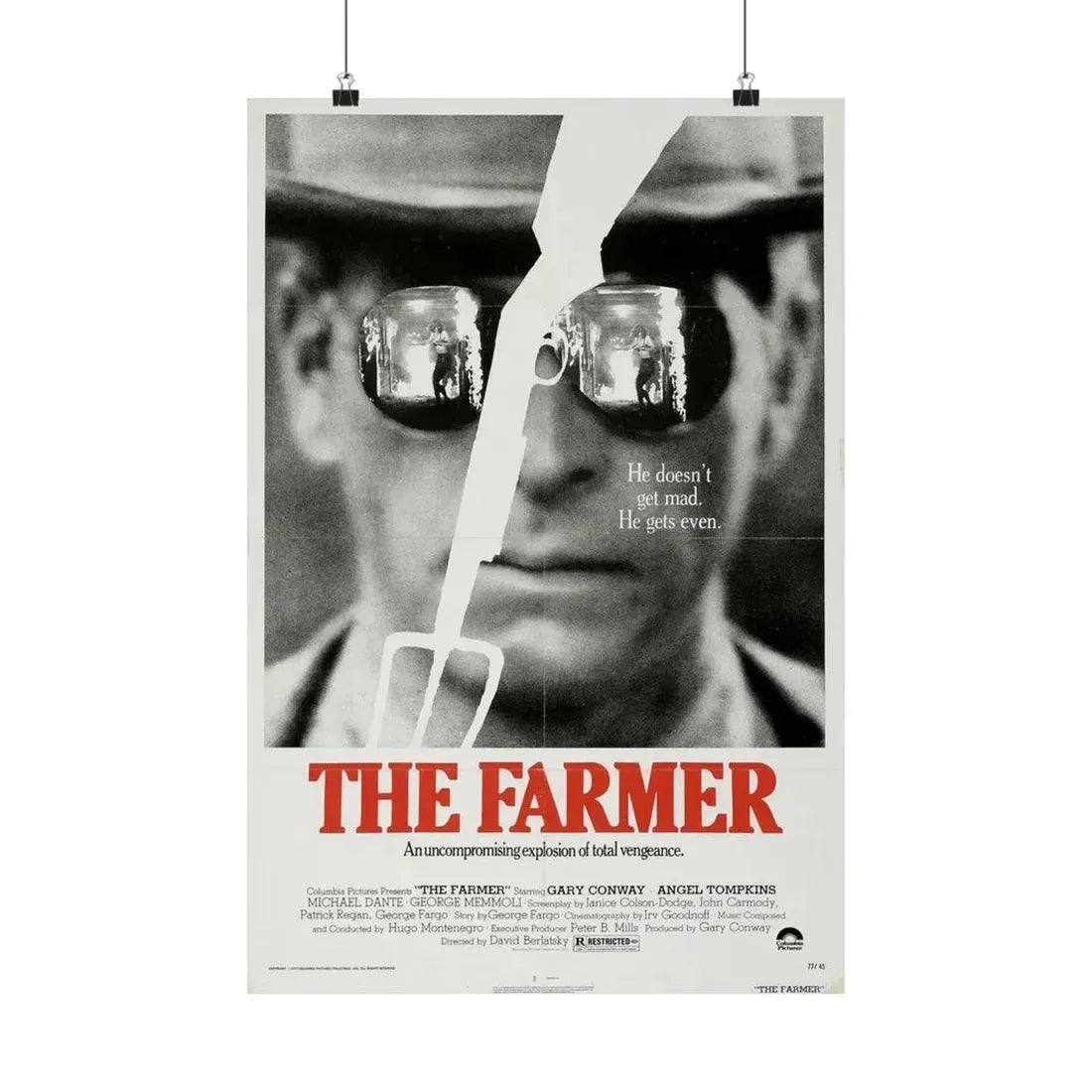 THE FARMER 1977 - Paper Movie Poster 16″ x 24″ Matte - The Sticker Space