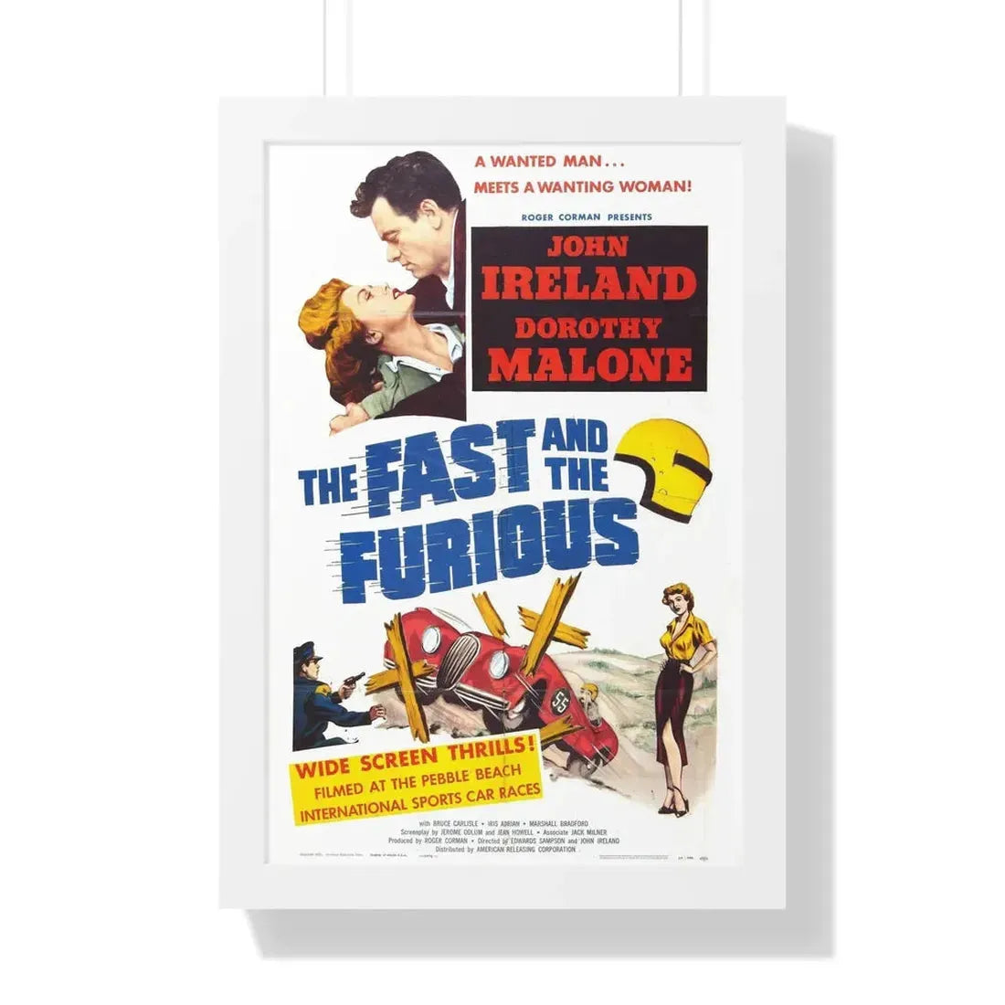 THE FAST AND THE FURIOUS 1954 - Framed Movie Poster 16″ x 24″ White - The Sticker Space
