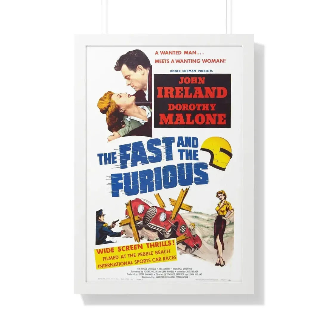THE FAST AND THE FURIOUS 1954 - Framed Movie Poster 20" x 30" White - The Sticker Space