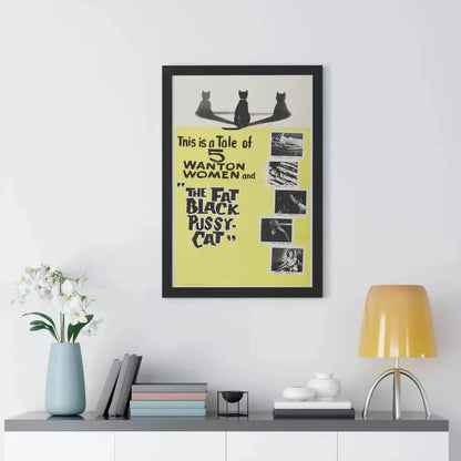 THE FAT BLACK PUSSY-CAT 1963 - Framed Movie Poster - The Sticker Space