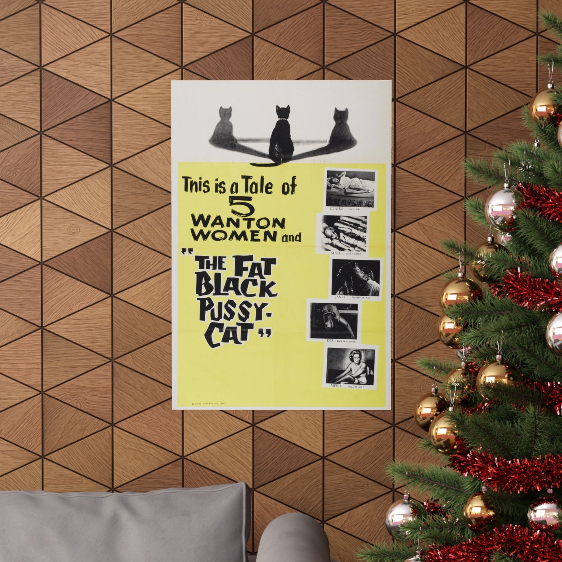 THE FAT BLACK PUSSY-CAT 1963 - Paper Movie Poster-The Sticker Space